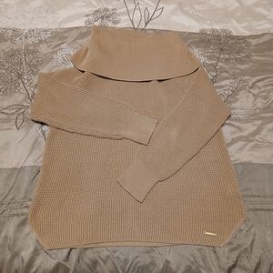 Michael Kors Tan Cowl Neck Sweater